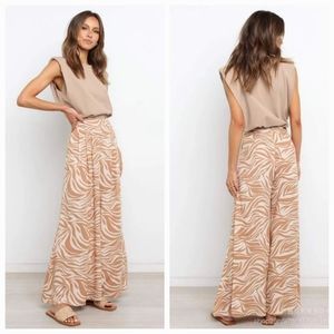 Petal + Pup Wide Leg, Bohemian Animal Print Pants! Size 8.